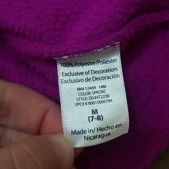 3 for $10🌼Girls Fleece Jacket M 7-8 Danskin Now - Picture 7 of 7